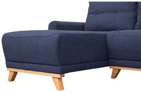 Tmavomodrá rohová sedacia súprava ORANGE Varianta sedačky: Ľavý roh