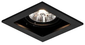 Sada 6 nastaviteľných štvorcových zabudovaných bodových svetiel čiernych - Artemis 70