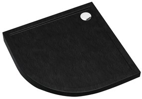 Rohová vanička Caspar New Black Stone 90x90x4,5 R55 3.2334/C/St