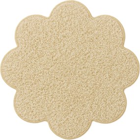 Vopi, AKCIA: 120x120 kytka cm Kusový koberec Color shaggy béžový kvietok, béžová, detská izba