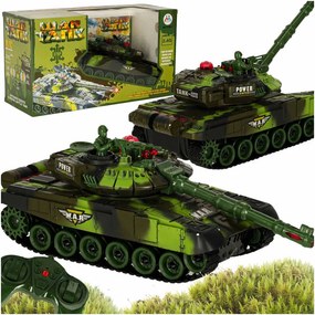 KIK Diaľkovo ovládaný vojenský tank RC War Tank 9993 2,4 GHz, lesná kamufláž
