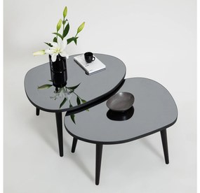 Set 2 ks konferenčných stolíkov Gustavo (čierna + sivá). Vlastná spoľahlivá doprava až k Vám domov. 1088420