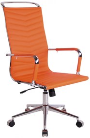 Design-Shop Kancelárska stolička Batley - koženka - Oranžová
