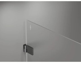 Mexen Lunar-B L výklopný sprchový kút pravý 100 x 70 cm, číre sklo, brúsený grafit, 832L-100-070-66-00-P