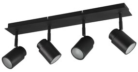 Matne čierne kovové bodové svietidlo 19x52 cm Angelo - Trio