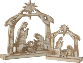 Prírodný Betlehem s patinou Nativity - 28*5*30 cm