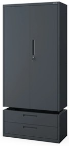 Megan Antracytowy - szuflada podwójna 195 cm