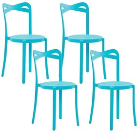 Sada 4 jedálenských stoličiek modrá CAMOGLI Beliani