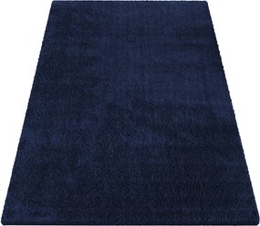 Tmavomodrý shaggy koberec Kamel – obdĺžnikový, 60x100 až 200x290 cm Rozmer: 60x100 cm