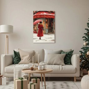 Obraz zimná elegancia v červenej