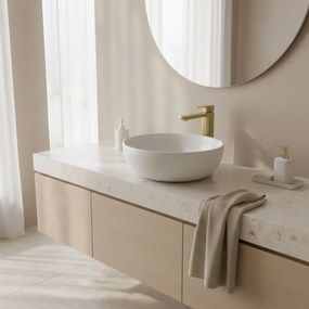 Rea Arlo, vysoká umývadlová batéria h-295, zlatá matná, REA-B0977