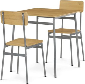 Jedálenský stôl s dvoma stoličkami AUT-O2122 OAK