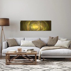 Moderný abstraktný obraz (s hodinami) (90x30 cm)