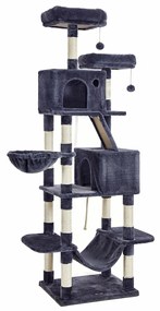 Mačacie škrabadlo Climbery 206 cm tmavo šedé