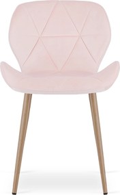 Jedálenská stolička MANGO VELVET, svetloružová