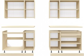 Kuchynská linka 240 MATEO, antracit-biela