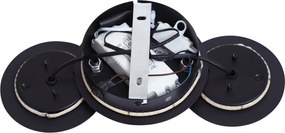 Moderné nástenné svietidlo čierne vrátane LED 3-stupňové stmievateľné 3-svetlá - Sunrise