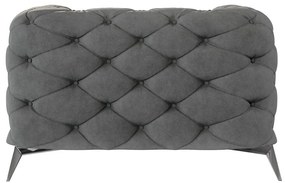 Sivé zamatové kreslo Chelsea – Ropez