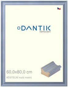 DANTIK rám na obraz 60x80 | KOSTELNÍ malá modrá (Plexi Čiré)