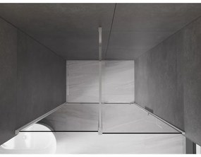 Mexen Velar, posuvné sprchové dvere do otvoru 150 cm, 8mm šedé sklo, chrómová, 871-150-000-41-01
