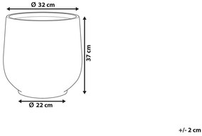 Kvetináč svetlosivý ⌀ 32 cm DION Beliani