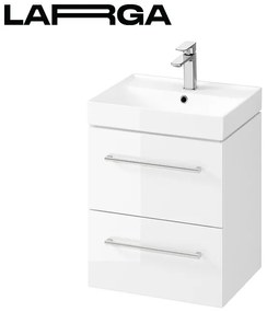 Cersanit Larga, kúpeľňová skrinka s umývadlom 50x40x63 cm, biela lesklá, S801-440