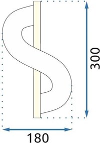 Toolight Toolight, LED nástenné svietidlo 5W, 500lm, G032-W, zlatá, OSW-09700