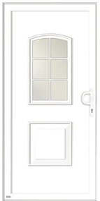 Vchodové dvere plastové BAZ 1350 100 P, biele