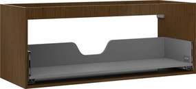 Mexen Box-A, závesná skrinka 120 cm, 1 zásuvka, orech, 91AX0-1200-470-1-86