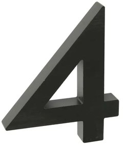 Domové číslo "4", RN.100LV, brúsené, čierna