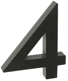 Domové číslo "4", RN.100LV, brúsené, čierna