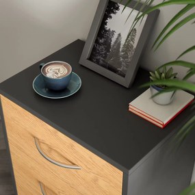 InternetovaZahrada Sada 2 ks nočných stolíkov Eloise 54x39x28 cm - drevo/šedá