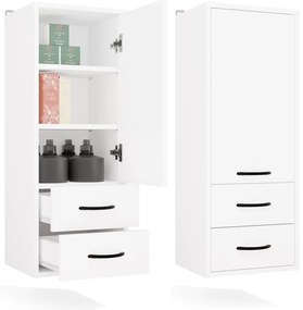 Horná závesná kúpeľňová skrinka Nina II 35 cm biela