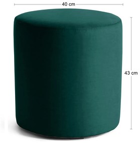 Okrúhla taburetka Lines - tmavozelená