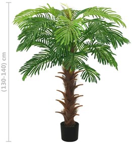 Umelá palma Cycas s kvetináčom 140 cm zelená