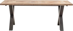 Stôl Moscal 200 x 100 x 78 black&amp;natural