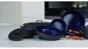 Sfinx Smaltovaný lievanečník s dreveným držadlom BSE, 24 cm