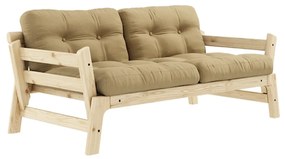 Variabilná pohovka Step Clear lacquered/Wheat beige 70 × 158 × 74 cm