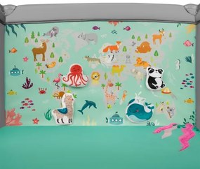 Lionelo - Hracia ohrádka MILLE sivá/zelená