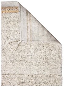 Krémový prateľný ručne tkaný bavlnený koberec 90x130 cm Bloom Natural – Lorena Canals