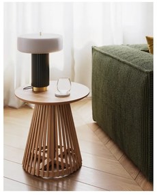 Bielo-zelená stolová lampa s kovovým tienidlom (výška 37,5 cm) Serenella - Kave Home