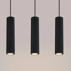 Čierne závesné svietidlo Gleam – Sollux