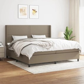Boxspring posteľ s matracom sivohnedý 200x200 cm látka 3131381