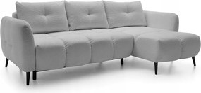 Rohová sedacia súprava Odysea (p) (svetlosivá čierna)