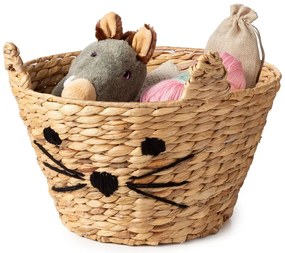 Detský kôš na hračky z vodného hyacintu v prírodnej farbe ø 35x26 cm Cat – Compactor