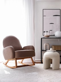 Nadčasové hojdacie kreslo Velvetique zo 100% bukového dreva - hnedá