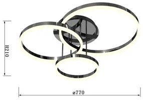 Wofi 9049-405 - LED Stmievateľný prisadený luster PERPIGNAN LED/51W/230V