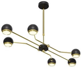 Jupiter 1979 - Luster na tyči TIANA 6xGU10/10W/230V čierna/zlatá