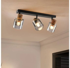 Brilagi - Bodové svietidlo HYGGE 3xE14/15W/230V čierna/dymová