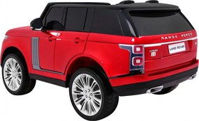 Ramiz Range Rover HSE lakované detské auto pre 2 deti červené SUV + ovládač na diaľkové ovládanie + audio panel